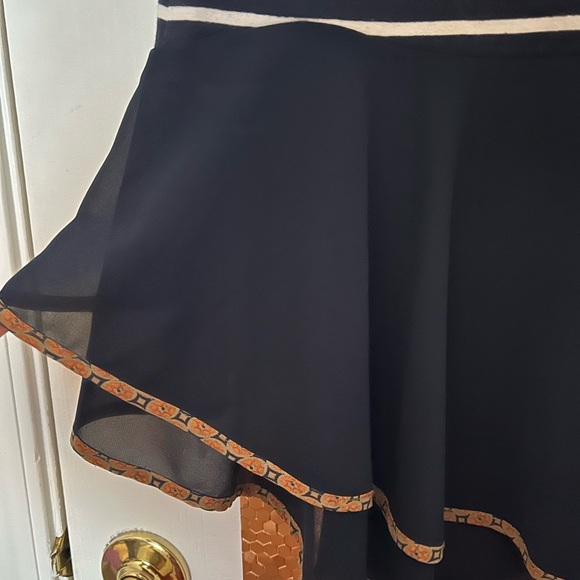 Anthropologie Postmark Navy and White Striped Top with Ruffle Detail Size Medium - Picture 6 of 10